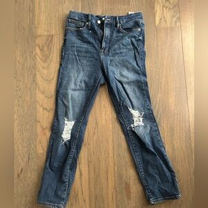 Distressed, Good American straight leg jeans